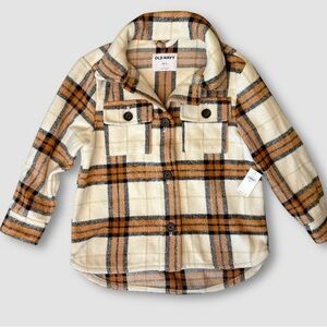 NWT Old Navy girls Plaid Shacket Jacket size 6–7